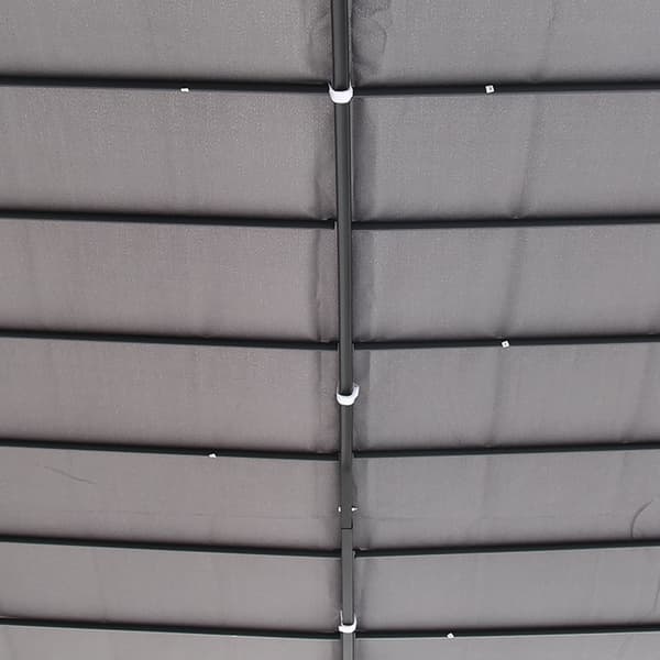 Pergola, 297x297 cm, harmaa, metalli