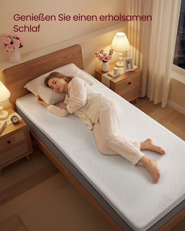 Madrass 90x200x20 cm Blå Gel Memory Foam