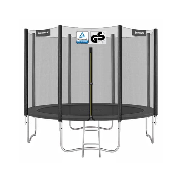 Trampolin 244 cm Svart Utomhus