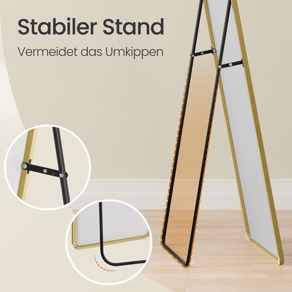 Helkroppsspegel 160x50 cm Guld