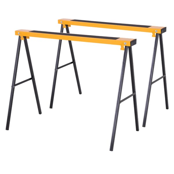 Sågbock Set om 2 99,5x50x76 cm gul