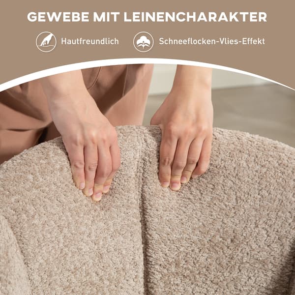 Lænestol, 58.5x59x78.5 cm, Brun, Polyester