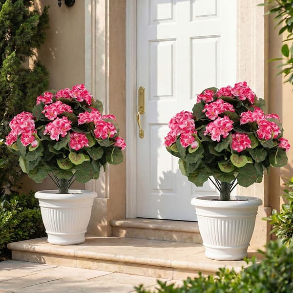 Kunstige pelargonier 2 stk Ø57x33 cm pink