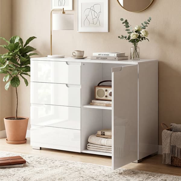 Skænk 100x40x80 cm Hvid MDF