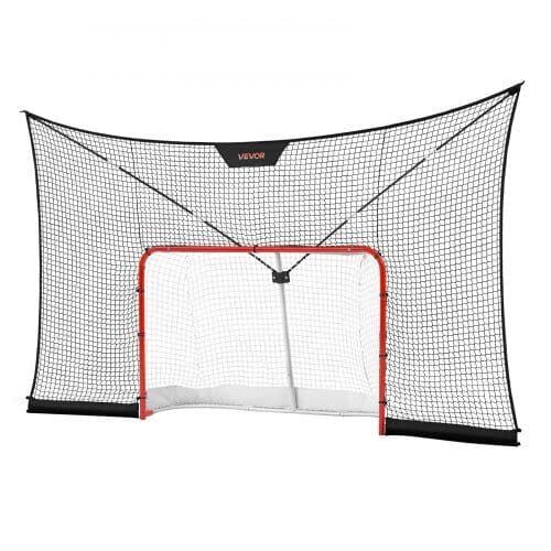 Hockeymål og bagstop-net sæt 366x213x67 cm