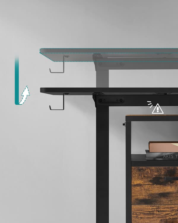 Elektrisk Højdejusterbart Skrivebord 140x60x72-120 cm Sort Stål