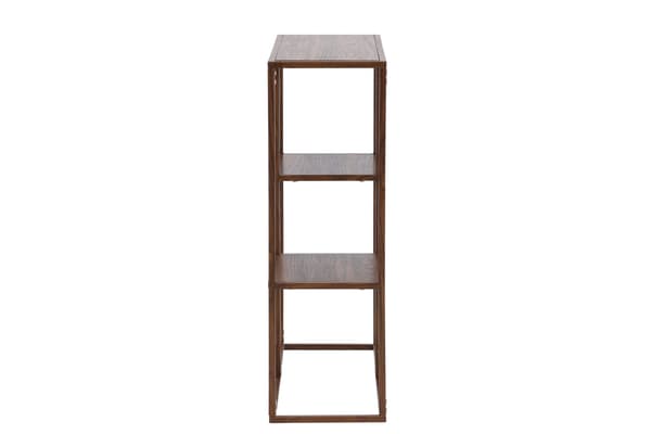 Bogreol Stål 80x26x81 cm Valnød