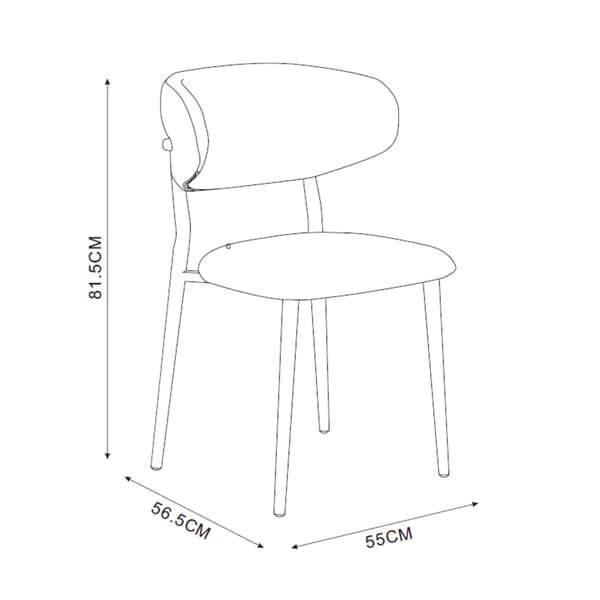 Stol 55x56,5x81,5 cm Grøn Stof