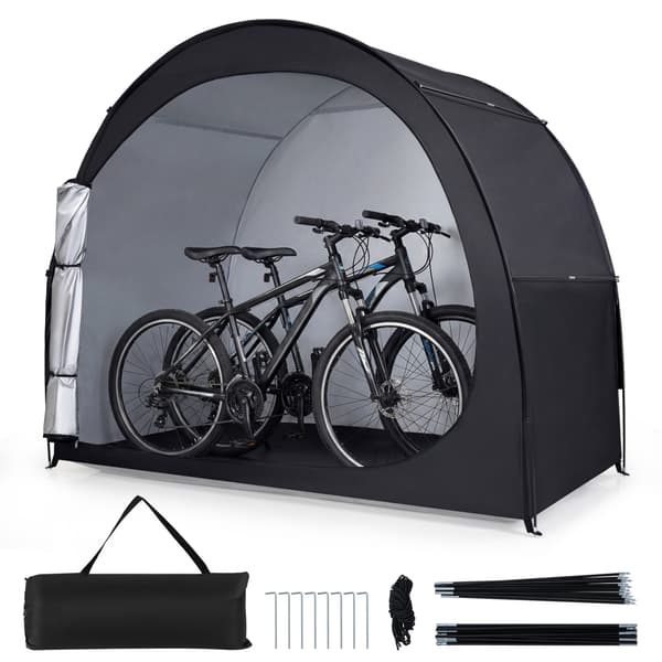 Cykelopbevaringstelt 211x122x170 cm sort