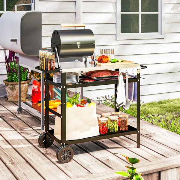 Grillvagn, 100x52x80 cm, Svart