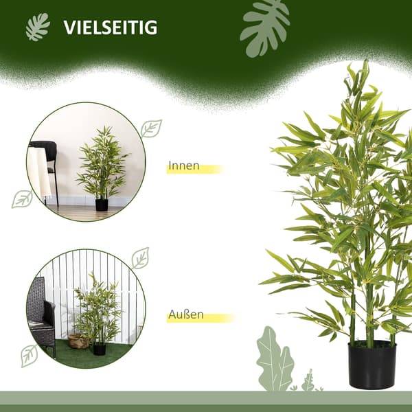 Tekokuitubambu 5 vartta 90 cm Vihreä