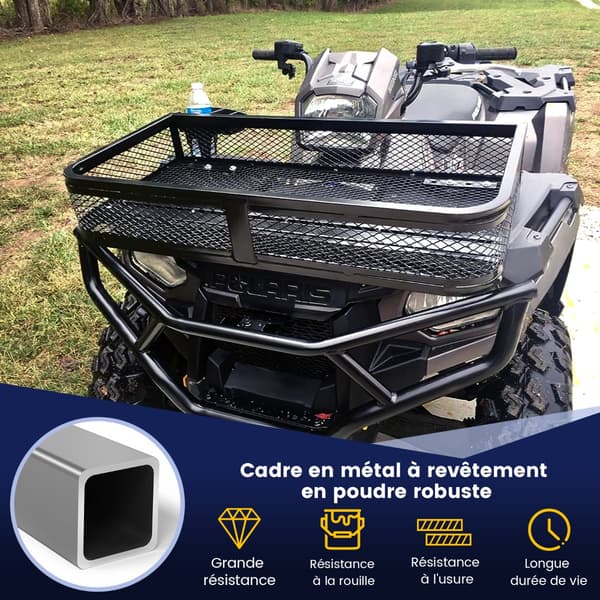 ATV frontindlæsningskurv 92x44x16,5 cm sort