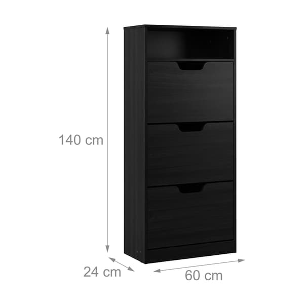 Skoskab, 140x60x24 cm, grå, opbevaring, Kodustaar
