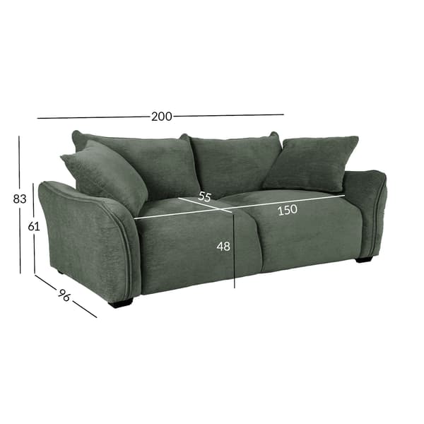 Soffa DIVI 200x96x83 cm mintgrön