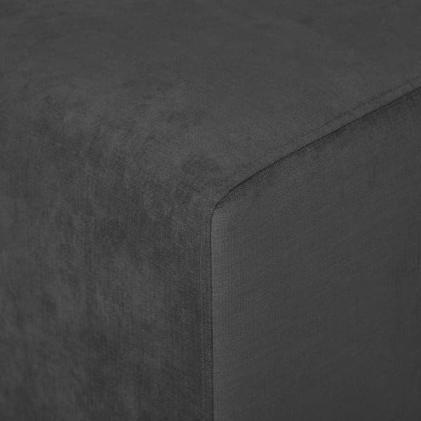 Puff 45x45x45 cm mörkgrå polyester