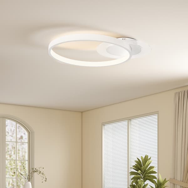 Loftlampe, 50x40x7,4 cm, Hvid