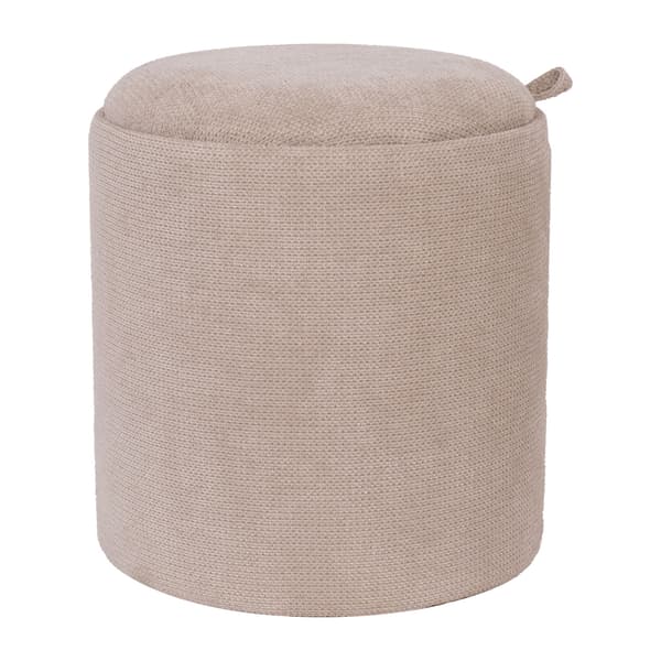 Ottoman 34,5x37 cm beige förvaringsbricka