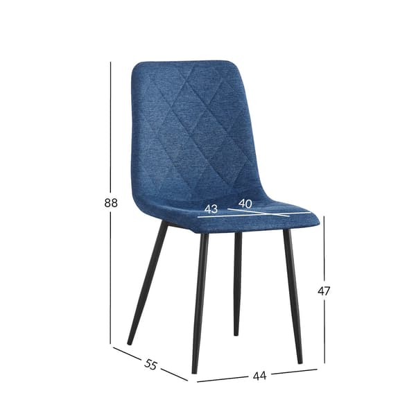 Stol 44x55x88 cm Blå – 44x55xH88cm