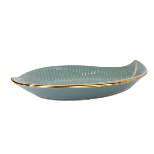Tallerken 38x22 cm keramik