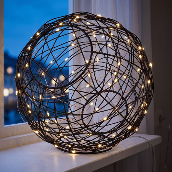 LED-valopallo, 20 cm, metalli, Kodustaar
