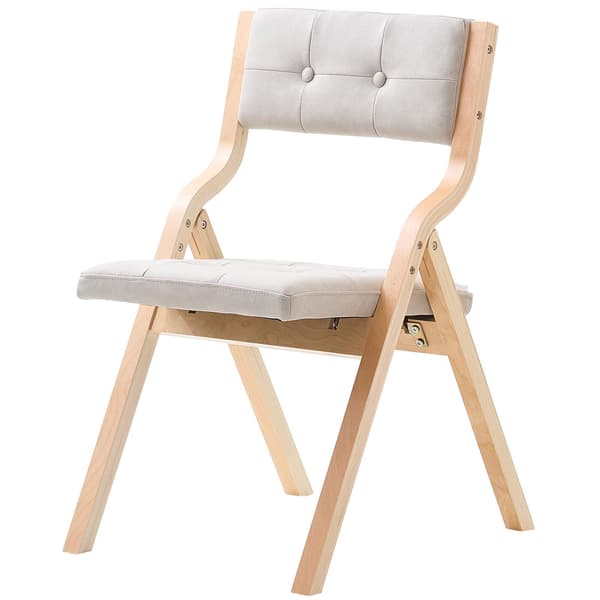 Fällstolsset, 2 delar, 57,5x48x80 cm, Beige, Trä, Stoppad