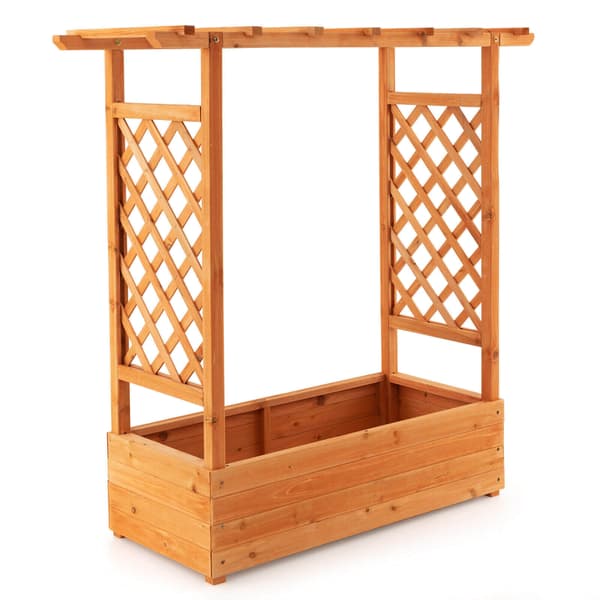 Korotettu kasvimaa ritilällä 110x44x113,5 cm luonnonväri
