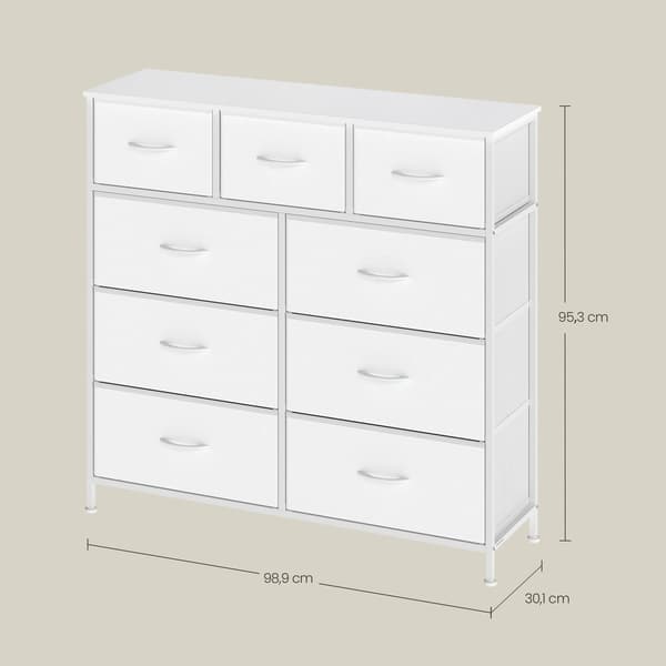Kommode 30x98,8x95,2 cm Hvid MDF