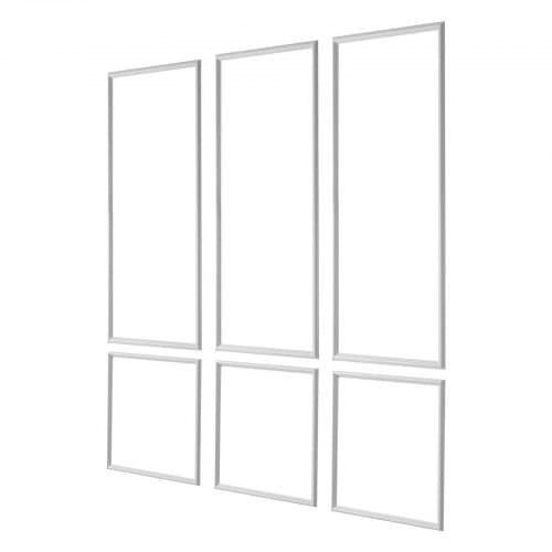 Vägglistkit, 61x137x61 cm, Vit, Polystyren