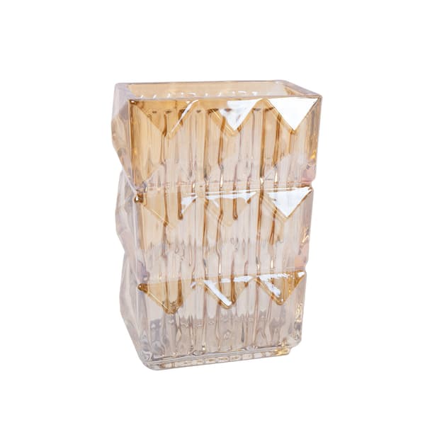 Vas 13x8x19 cm Guld Glas, Avril