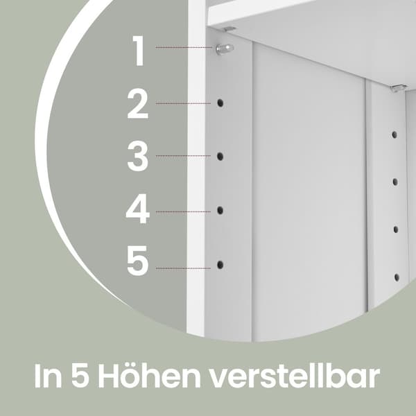 Badeværelsesskab 19,5x21,4x180 cm Hvid