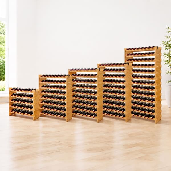 Stabelbar vinholder, bambus, Kodustaar