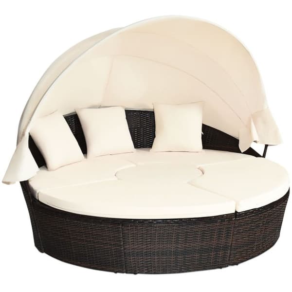 Udendørs Daybed, 192x177x146 cm, Sort, Beige , Star