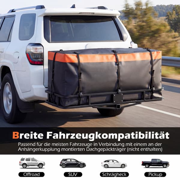 Bagageboks 566L 148x61x61 cm orange/sort