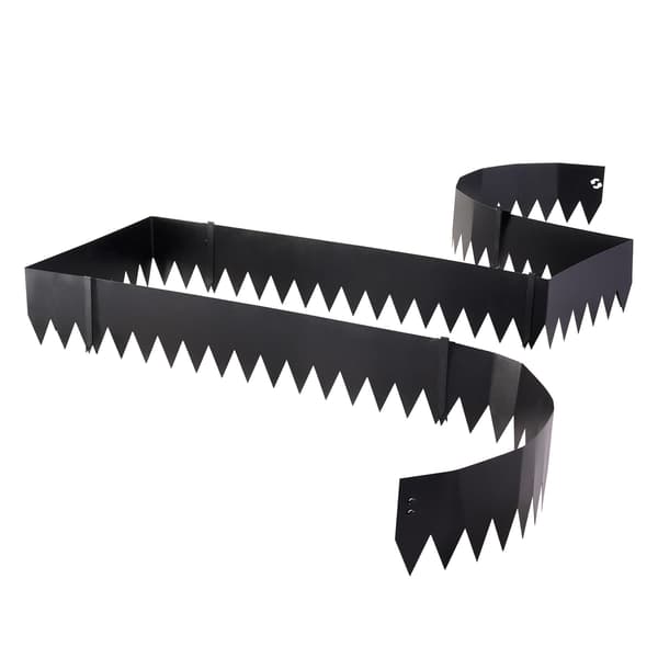 Landskabsafgrænsning Galvaniseret Stål 1016x203x1 mm Sort