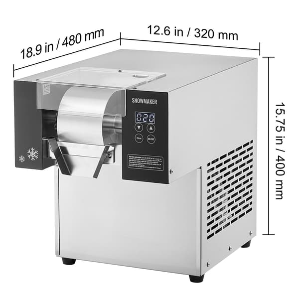 Snowflake ismaskine, 420x320x400 mm, rustfrit stål