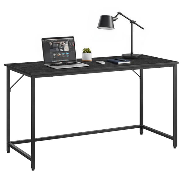 Skrivebord, 60x140x76 cm, Brun-Sort