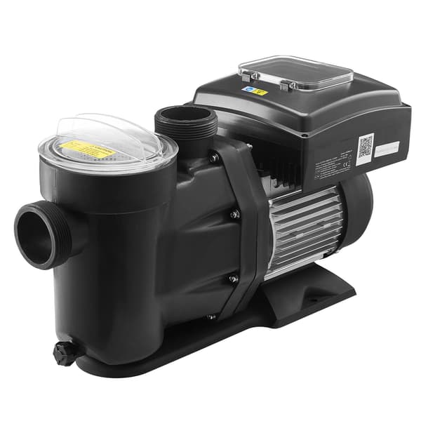 Poolpumpe Variabel Hastighed 1100W 50x50 cm Sort Selvansugende