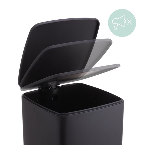 Køkkenaffaldsspand, 30L, Sort, Kodustaar