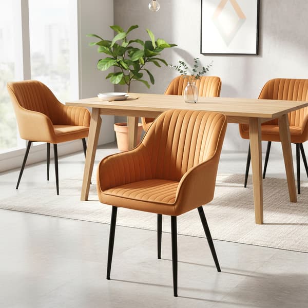 Spisebordsstol 60x62,5x85 cm Brun-Sort Velourpolstring
