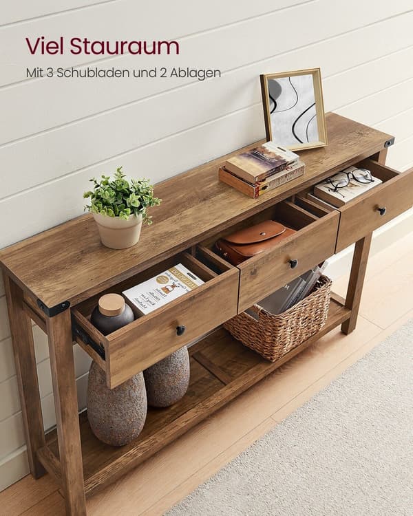 Konsolbord, 24x120x76 cm, Brun