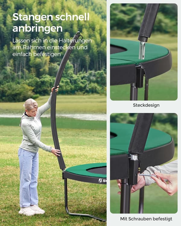Trampolin, 244x239 cm, Svart