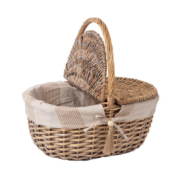 Picnic kurv WILLI STRIPE 40x32x17/40 cm