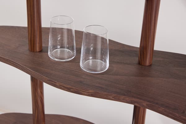 Bogreol Moln 105x30x140 cm Mocca MDF