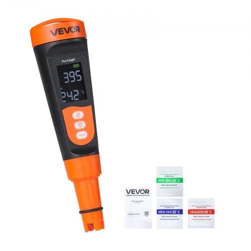 pH-meter PH06 0–14 pH område 40x40x185 mm orange/sort