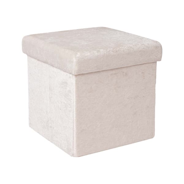 Puf JESSE 30x30x30 cm hvid opbevaring
