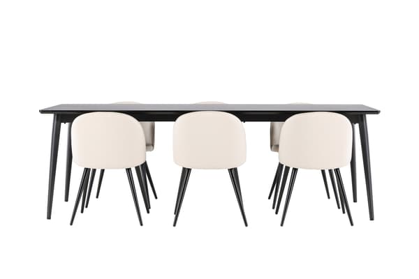 Spisebord Ellis 230x85 cm Sort
