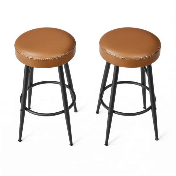 Barstolset, 49,5x49,5x63 cm, Brun, Konstläder