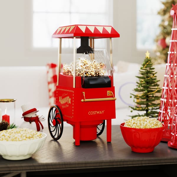 Popcorn-kone 16,5x24,5x39 cm punainen/kulta