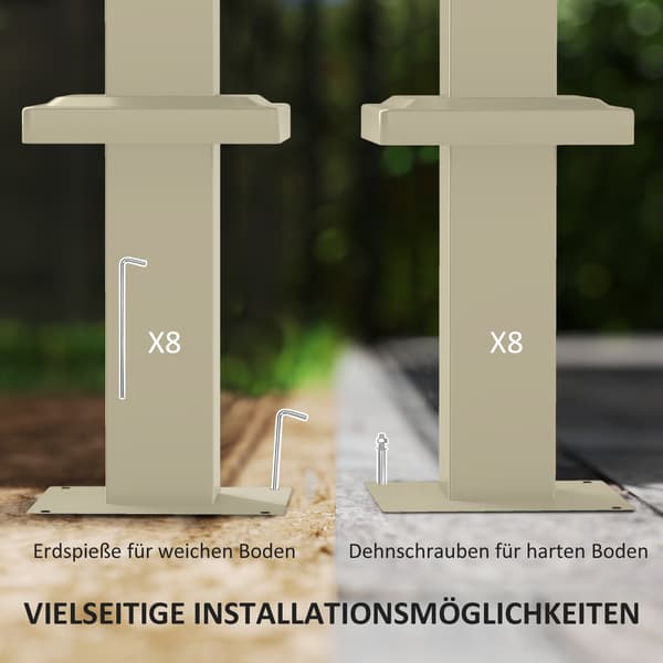 Pergola, 298x297x221 cm, Khaki, polyester