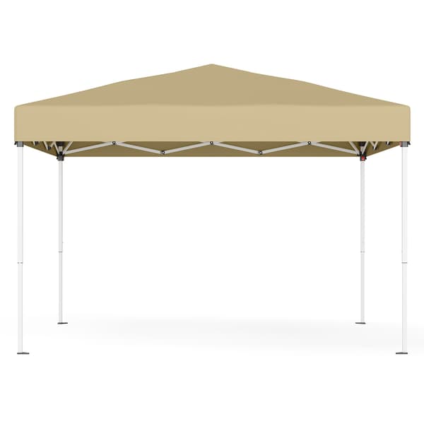 Gazebo 3x3x2,6 m Beige PE-plast og stål